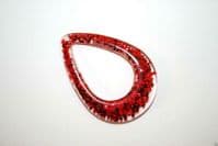 IMPEX TRIMITS JEWELLERY - RED GLITTER PENDANT RT58